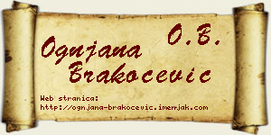 Ognjana Brakočević vizit kartica